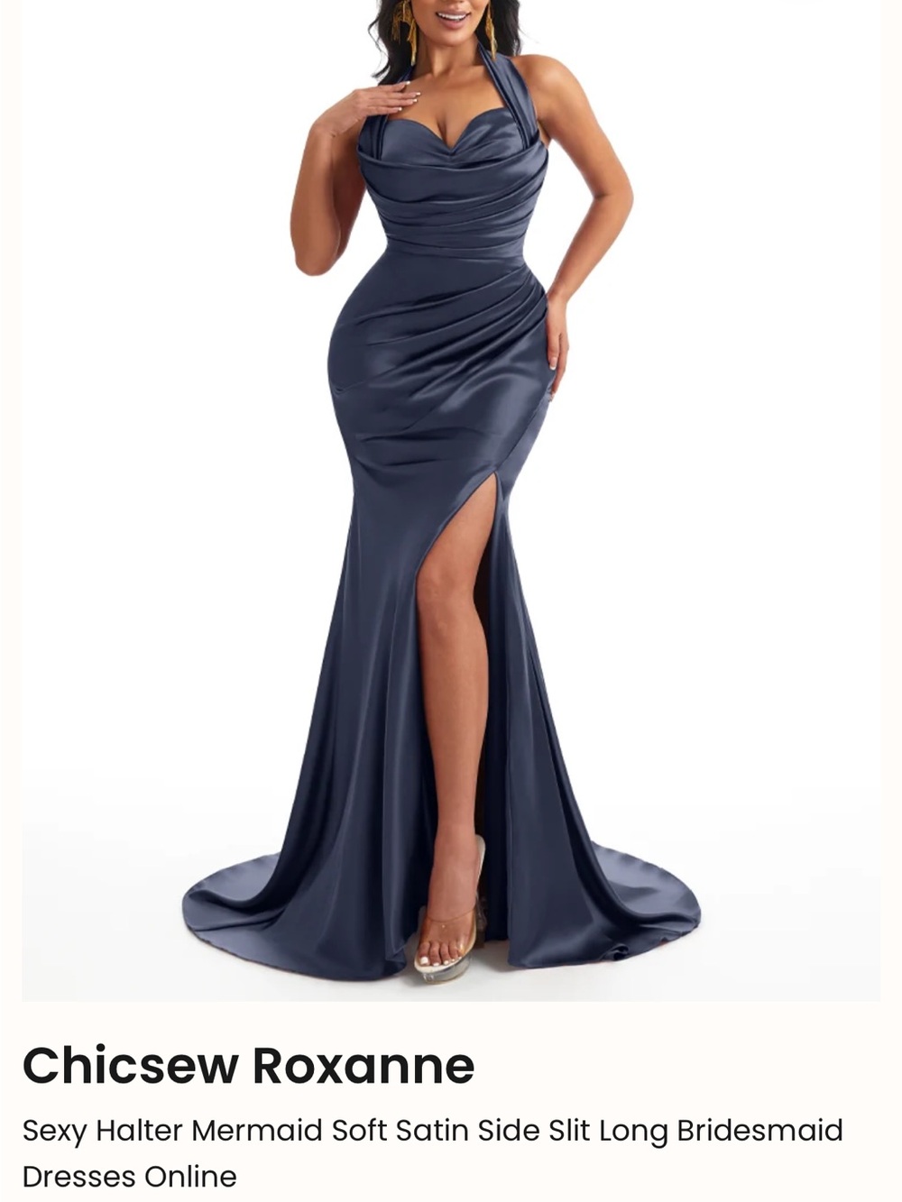 Navy Satin bridesmaids dress brand new
